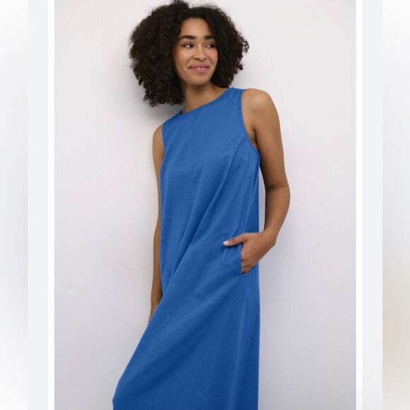 Purejill Indigo Dresses & Skirts - Pure Jill Indigo 100% Cotton Den Women's Dress Size S